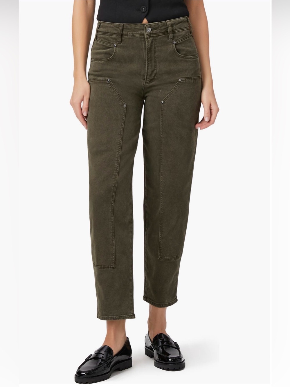 Paige - Alexis Workwear High
Waist Barrel Pants - size 30